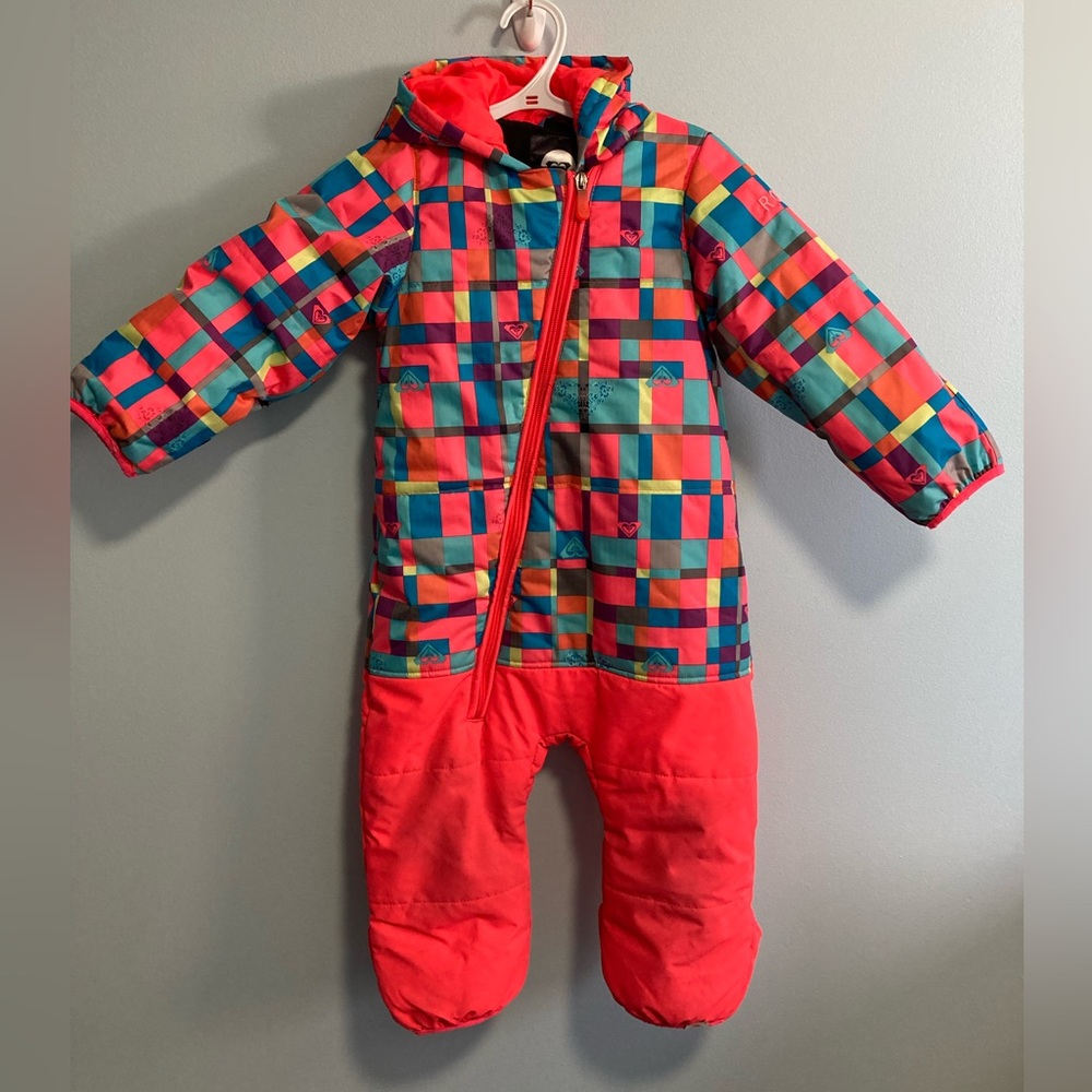 Roxy one piece infant snowsuit. Size 24 months.